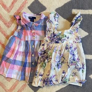 Baby Gap Colorful Plaid and Floral Baby Dresses